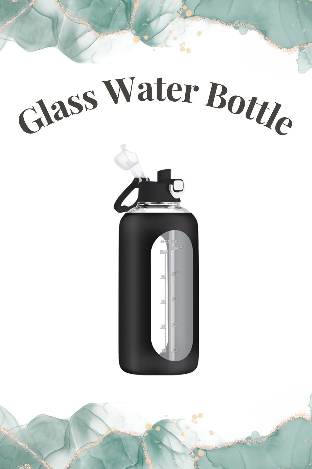Clean Living Faves glass water bottle