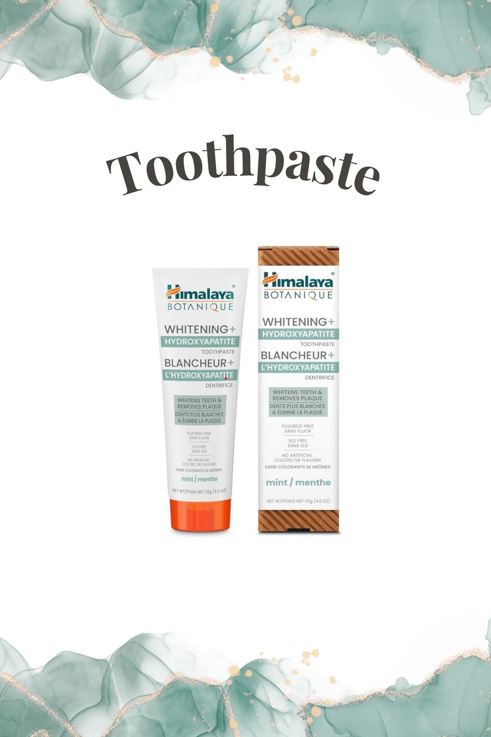 Clean Living Faves toothpaste